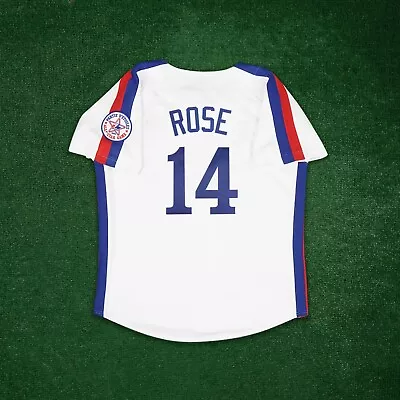 Pete Rose 1982 Montreal Expos Cooperstown Men's Home Jersey W/ All Star Patch • $139.99