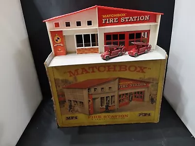 W131-matchbox Lesney Mf-1 Fire Station And Original Box.**red Roof** • $221