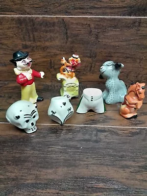 Vintage Salt And Pepper Shakers Lot CC Co. Skull Legs Butt Circus Animals Japan • $15.12