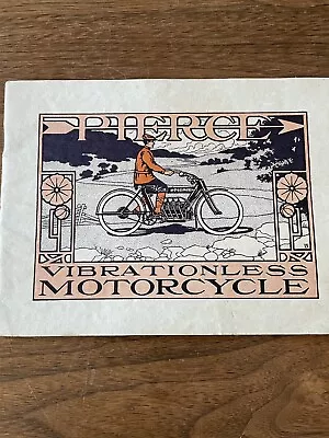 RARE Vintage PIERCE 4 CYLINDER FACTORY ORIG. MOTORCYCLE SALES BROCHURE -16 Pages • $175