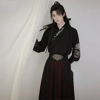 Ancient Chinese Hanfu Dress Men Folk Dress Oriental Dance Hanfu Cosplay Costume • $100.14