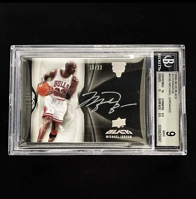 2008-09 Upper Deck Black Michael Jordan Auto 13/23 BGS 9 No. A1-MJ • $44999.99