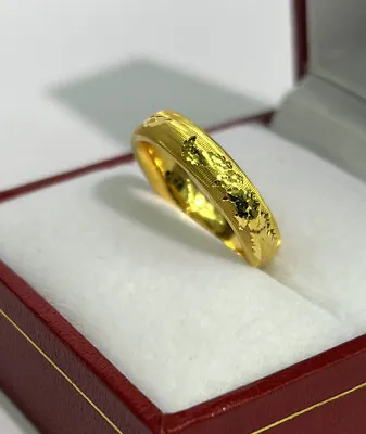 $379 • Buy 999 (24k) Pure Gold Dragon & Phoenix Lady Band Ring 2.80 Grams. Sz 5.5.