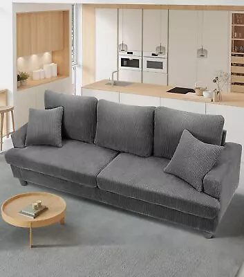 Comfy Corduroy Sofa 3 Seater Modern Couch Love Seat Settee Room Apartment • $319.99