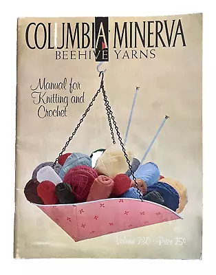 Vintage 1950's Columbia Minerva Beehive Yarns Knit Crochet Magazine Book • $8.25