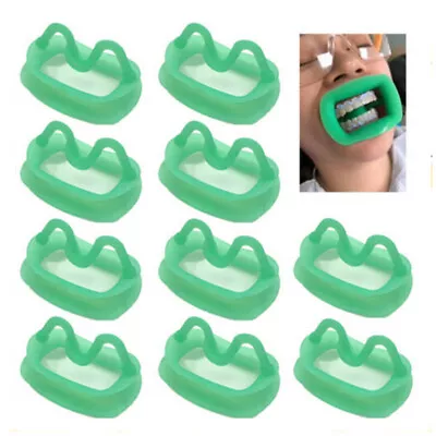 Dental Teeth Whitening Mouth Prop Opener Cheek Retractor Props Silicone Green • $7.99