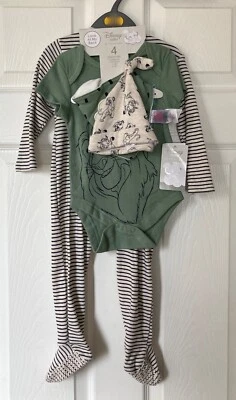 £6.50 • Buy NEW PRIMARK Disney Lion King Sleepsuit, Bodysuit, Bib, Hat Set: 6-9 & 9-12 Month