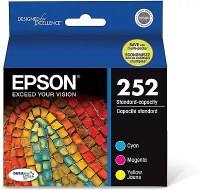 EPSON T252 Ink Standard Capacity Color Combo Pack - Cyan/Magenta/Yellow • $19