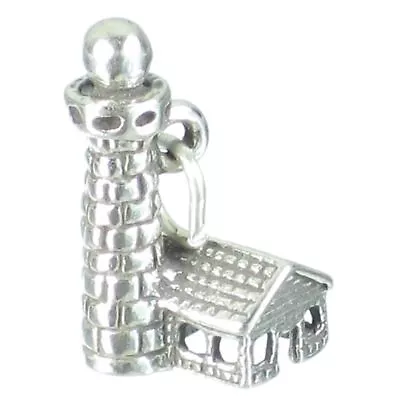 Lighthouse Sterling Silver Charm .925 X1 Light House Lighthouses Charms • £13.25