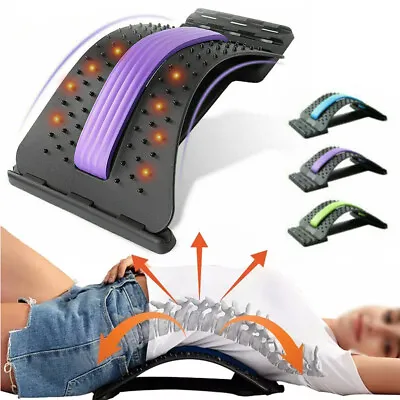 £6.89 • Buy Lower Back Lumbar Pain Spine Stretcher Massager Posture Relief Cracker Support
