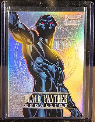 BLACK PANTHER 2022 Marvel Fleer Ultra Avengers Platinum Medallion 25/100 • $2.25