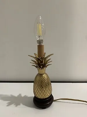 Brass Pineapple Lamp Mini Candle Table Lamp 8  Vintage Leviton • $34.49