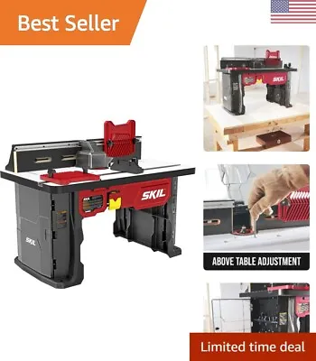 Dual Sided Bit Storage Router Table - Aluminum Fence & MDF Work Surface • $342.99