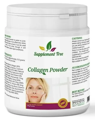 Hydrolised Marine Collagen Powder With Hyaluronic Acid & Essential Vitamins 300g • £23.97