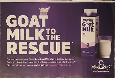 PRINT AD 2019 Meyenberg Goat Milk Creamy Delicious Goodness To The Rescue 5.5x8” • $11.77