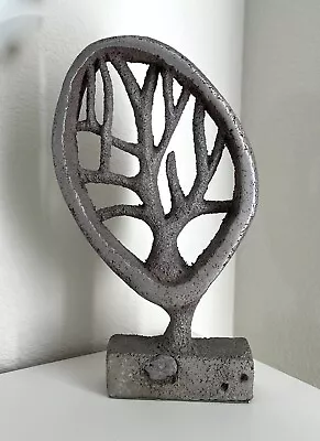 Abstract Mid Century Sculpture Wesley R. Lund Cast Aluminum  1975 • $75