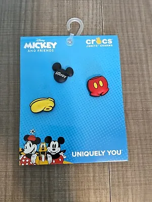 Crocs Classics Jibbitz Disney ‘Mickey Mouse’ 3 Pack Shoe Charms • $12.49