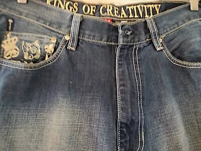 Ecko Unltd King Of Creativity Denim Jeans Size 34  Baggy Fit *Read Description* • $49.95