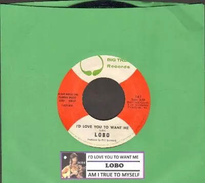 Lobo - I'd Love You To Want Me Big Tree 147 Vinyl 45 Rpm Record • $13.20