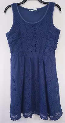 Women's Maurices Dress Size Large Blue Sleeveless Lace • $8.88