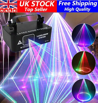£50.99 • Buy Animation DMX RGB Laser Beam Scanner Projector Lamp Disco Stage Laser Light UK