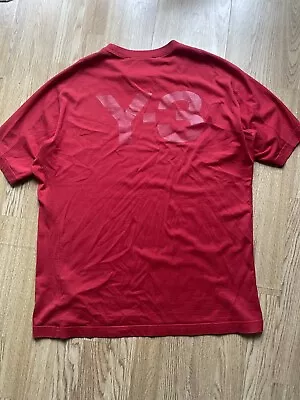 Y3 Back Print T Shirt Large Red • £9