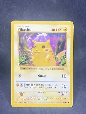 Pokemon TCG Error Card Base Set Shadowless Red Cheeks Pikachu 58/102 WOTC 1999 • $25