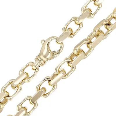 Men's 14k Yellow Gold Solid Heavy Link Anchor Chain Necklace 24  7mm 102 Grams • $6120.49