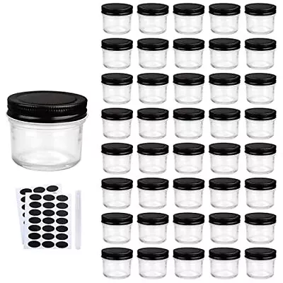 Glass Jars With Lids For Honey Jam Jelly Baby Foods Wedding Favor Set Of 40 NEW • $39.86