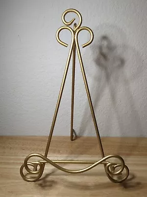 New 15  Gold Scroll Metal Easel Plate Photo Award Stand Display • $20