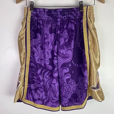 Mitchell & Ness NBA Swingman Shorts Los Angeles Lakers Men’s Sz L Lunar NY $125 • $39.97