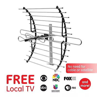 GE Attic Mounted HDTV Antenna 60-mile Range VHF UHF 1080P 4K Mounting Pole • $29.55