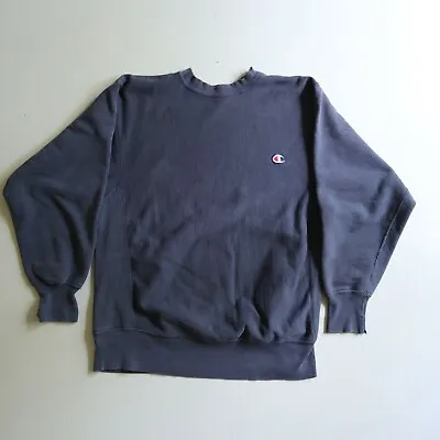 Vintage Champion Reverse Weave Warmup Faded Distressed Thrashed 80s XL • $99