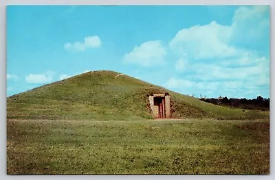 Ceremonial Earthlodge Ocmulgee Natl Monument Macon Georgia Postcard LC03-0075 • $4.65