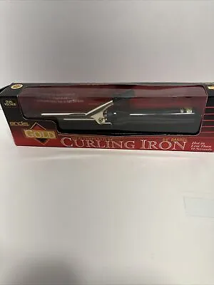 Andis Curling Iron Black Handle Gold 5/8” Barrel Vintage 1994 Dual Voltage CI-3D • $11