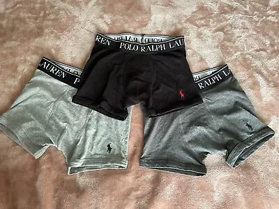 3x Small Polo Ralph Lauren Boys Boxer Shorts Underwear For Age 6-8 Years • £12