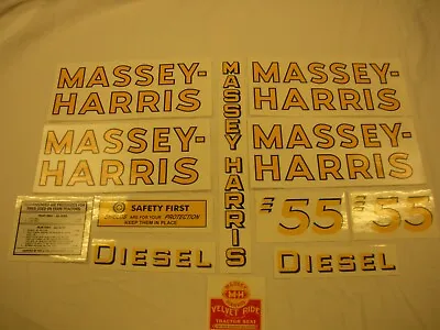 Massey Harris 55  Diesel Tractor Decal Set - New Free Shipping • $41.95
