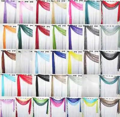 1pc Valance Scarf Swag Voile Sheer Elegant Curtain Window Dressing 35  X 216  • $7.23