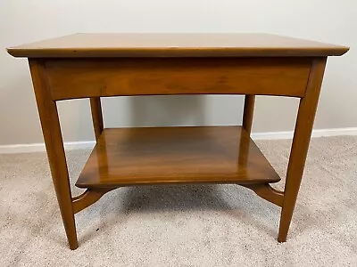 Heritage Henredon Side Table Mid Century Modern Walnut Single Drawer VTG 60s • $548.88