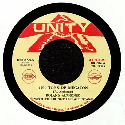 £19.74 • Buy ALPHONSO, Roland With THE BUNNY LEE ALL STARS - 1000 Tons Of Megaton - 7 