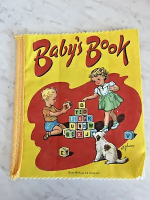 Vintage Hampton Publishing Company  Washable Cloth Book  Baby's Book  Free Ship • $14