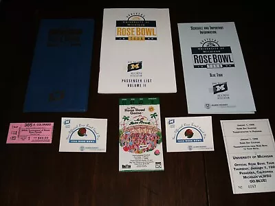 1998 Rose Bowl Ticket Stub Lapel Pins Alumni Tour Michigan Wolverines • $150