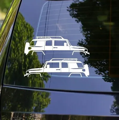 2x Truck SUV Car Silhouette Decal Sticker For Toyota FJ Cruiser • $8.99