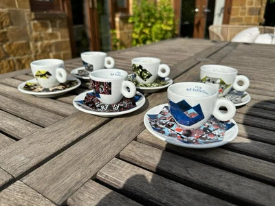 £150 • Buy Illy Art Collection Michael Beutler's Origami Design 2007 - 6 Cups & Saucers