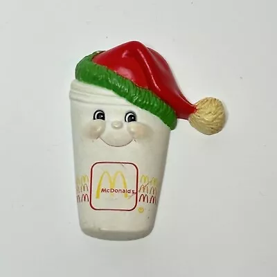 Vintage McDonald’s Christmas Drink Shake Magnet Anthropomorphic 1993 • $14.99