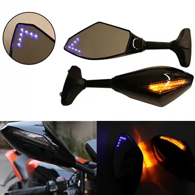 Motorcycle Mirror LED Turn Signal FOR Suzuki 99-12 GSX1300R 2001-2003 GSXR750 • $45.21