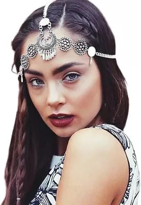 Gypsy Forehead Head Chain For Women And Girls Boho Party Jewelry Layering Head J • $22.34