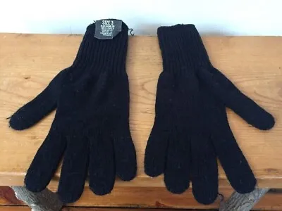 AUTHENTC US Military GLOVE LINER INSERTS Wool Nylon MADE IN USA Black MEDIUM / 3 • $3.90