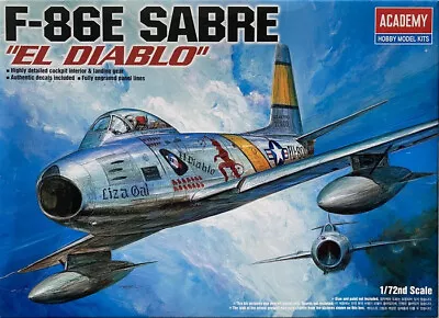 1/72 F-86E Sabre  El Diablo   Academy 1681 Plastic Model Kit • $24.60