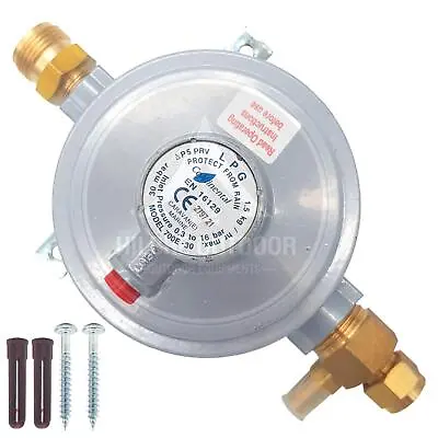 Propane Gas Locker Regulator Kit With 8mm Outlet Bulkhead 30mbar 1.5kg Rcara8 • £19.95